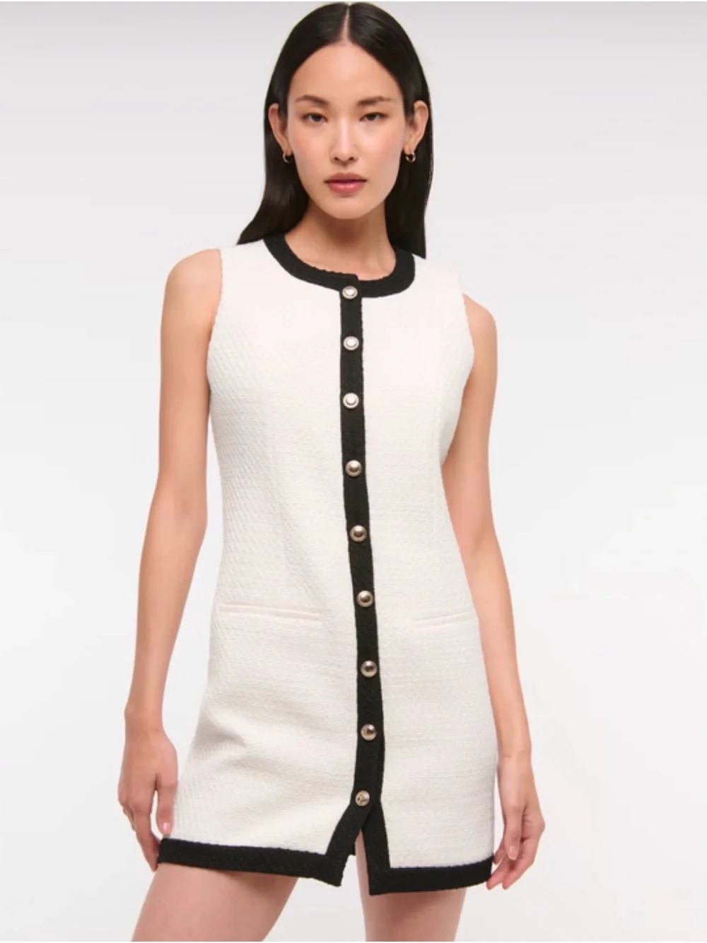 Abercrombie & Fitch The A&F Mara Tweed Mini Dress Sz L Vintage inspired Business - Picture 1 of 12